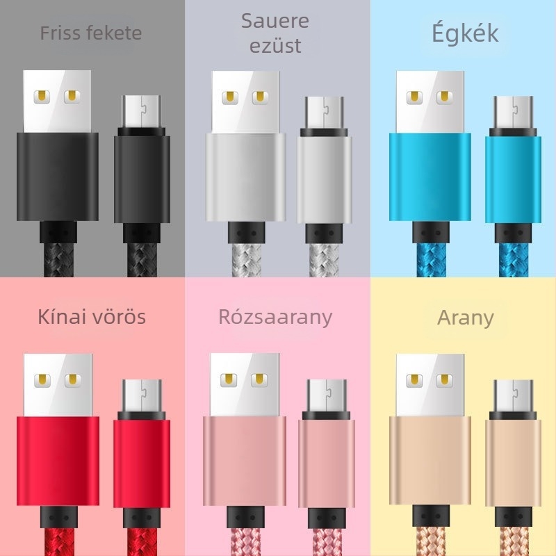 3-in-1 nylon fonott USB-kábel Lightning, Micro USB és Type-C csatlakozókkal – gyors töltés, maximális kimeneti teljesítmény 20W