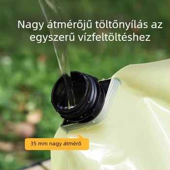 Kültéri összecsukható víz táska, hordozható kempinghez, vízálló anyag, PET-nylon-PE anyag, kapacitás 3L/5L/8L/10L