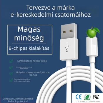 Apple iPhone 11 Lightning adatkábel – tartós USB gyorstöltő kábel, biztonságos gyorstöltés, 5V kimenet
