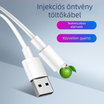 Apple iPhone 11 Lightning adatkábel – tartós USB gyorstöltő kábel, biztonságos gyorstöltés, 5V kimenet