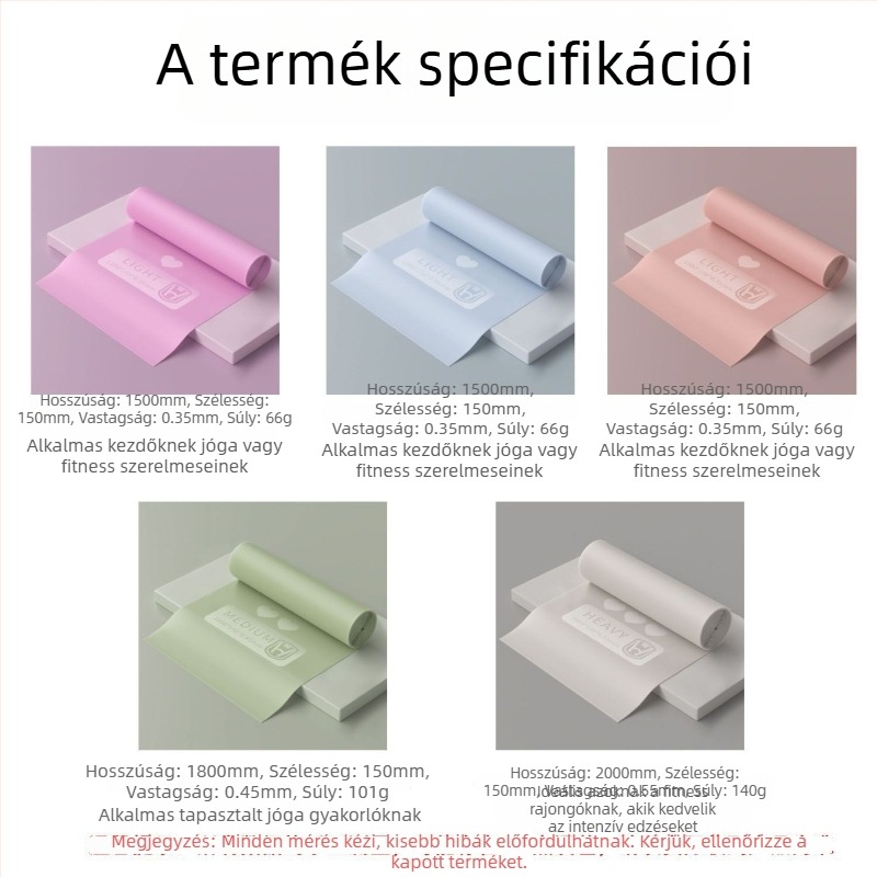 Jógaellenállás-szalag otthoni használatra – anyag: TPE, márka: WOSWEIR