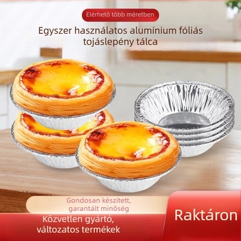 Tojás-torta alufóliás poharak, egyszer használatosak, sütéshez