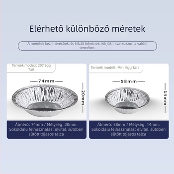 Tojás-torta alufóliás poharak, egyszer használatosak, sütéshez