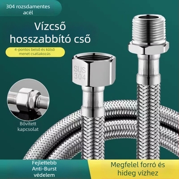 304 rozsdamentes acél hálózott vízbevezető tömlő, modell 00, nominális nyomás 1.0, Yellow Nest márka, modern stílus
