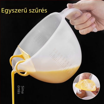 Tojólé-folyadék szűrő mérőedény skálával, műanyag, nagy kapacitás, Defu márka, Yiwu eredet