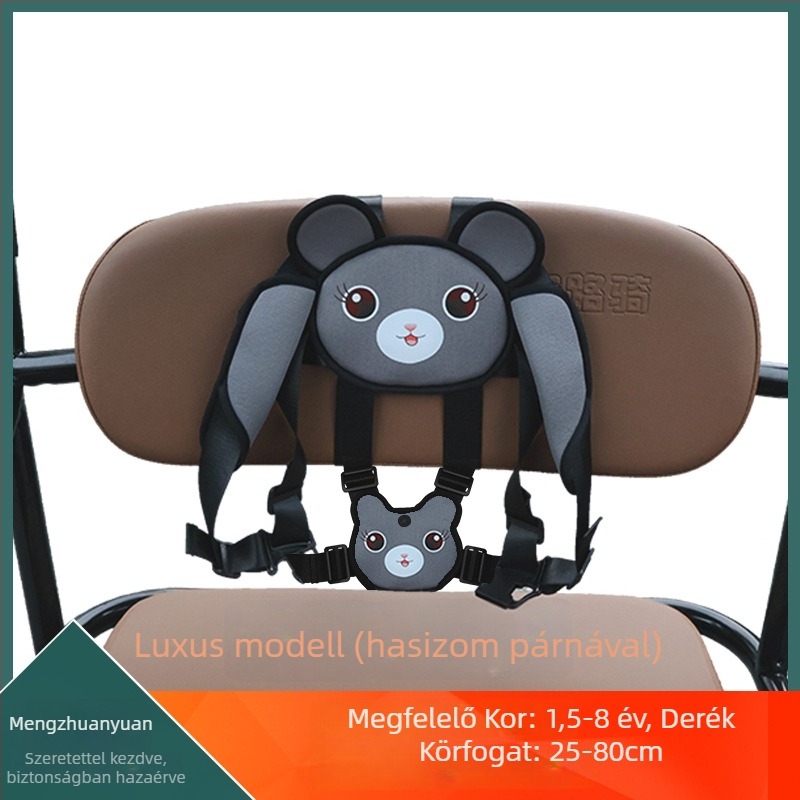 Hátsó ülésbiztonsági öv gyermekek számára tricikliben, motorkerékpárban vagy elektromos járműben | Anyag: műanyag–acél keverék / nylon utánzat | Alkalmas kor: 1,5–12 éves | Eredet: Guangzhou