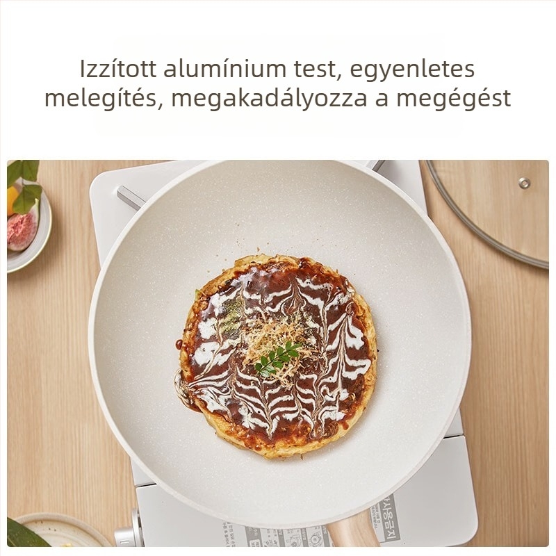Supor tapadásmentes mély serpenyő üveggel fedővel – alumínium ötvözet, többrétegű aljzat, általános tűzhelyhez