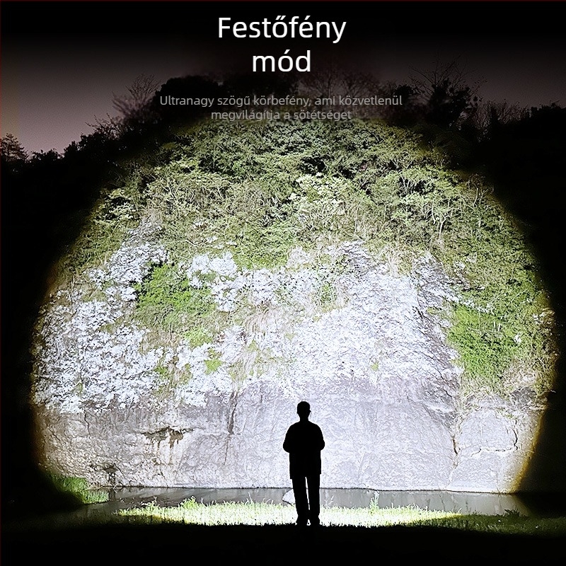 SHENYU kézi, újratölthető zseblámpa lézerfénnyel, 5W, 2500mAh, hatótáv 500 m felett