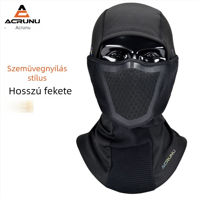 ACRUNU/Ehrlen meleg kerékpáros kapucni fleece-betéttel, nyakmelegítővel, rugalmas velúr anyaggal, kerékpározáshoz, síeléshez és szabadtéri tevékenységekhez