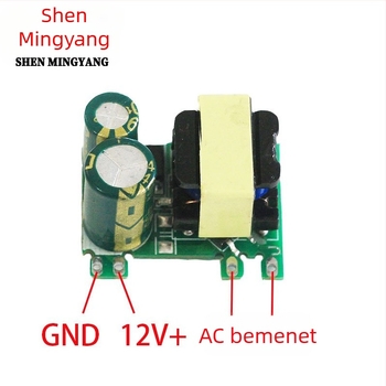5W izolált AC-DC kapcsolóüzemű tápegység, bemenet 110–220V, kimenet 5V/1A és 12V/0.5A