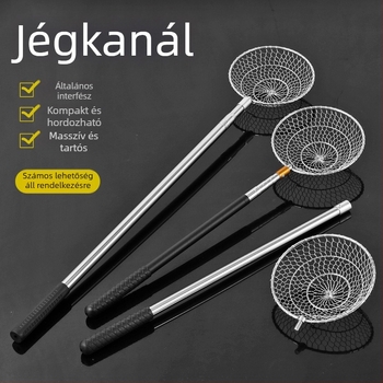 Rozsdamentes acél jégkanál halászathoz — Runxing Fishing Gear, modell Stainless Steel Ice Scoop Ladle