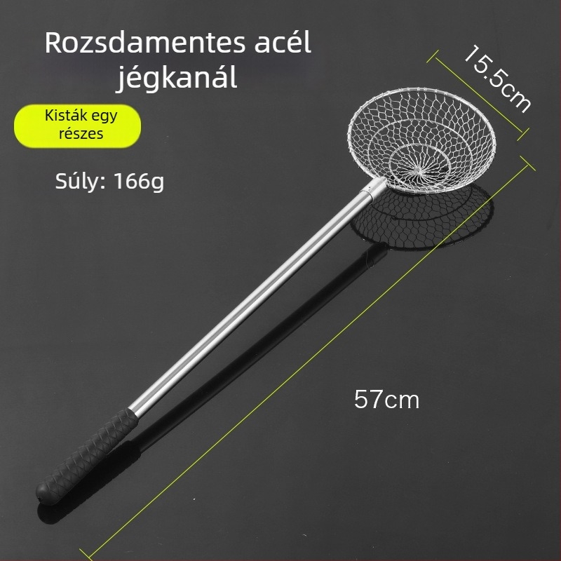 Rozsdamentes acél jégkanál halászathoz — Runxing Fishing Gear, modell Stainless Steel Ice Scoop Ladle