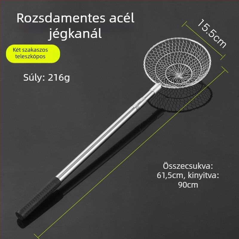 Rozsdamentes acél jégkanál halászathoz — Runxing Fishing Gear, modell Stainless Steel Ice Scoop Ladle