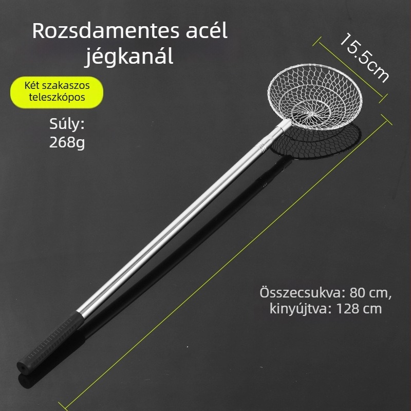 Rozsdamentes acél jégkanál halászathoz — Runxing Fishing Gear, modell Stainless Steel Ice Scoop Ladle