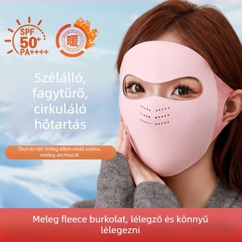 Kerékpáros balaklava fleece béléssel, téli meleg, szélálló, uniszex