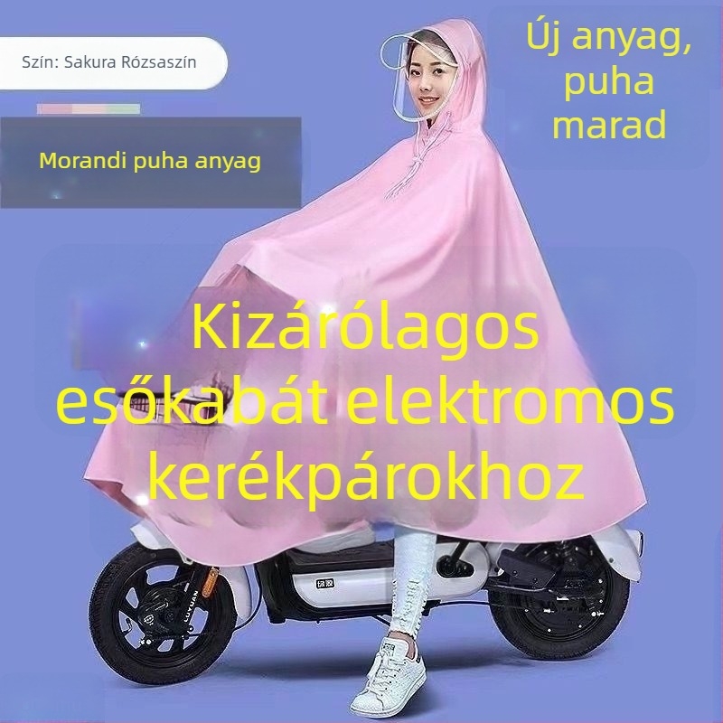 Esőponcsó motorkerékpárra/robogóra – Oxford szövet, vastag textúra, felnőtteknek