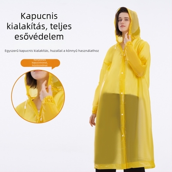 PEVA egyszer használatos esőköpeny felnőtteknek, normál vastagságú, rajzfilm stílus