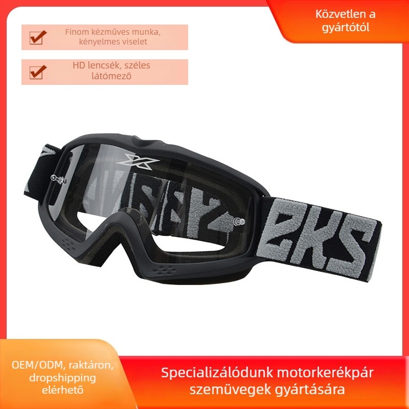 Gyerekeknek szánt terep szemüveg – cserélhető lencsék, modell 8060EKS, PC lencsék, 0 dioptria