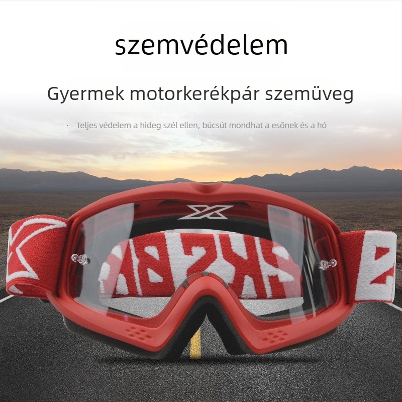 Gyerekeknek szánt terep szemüveg – cserélhető lencsék, modell 8060EKS, PC lencsék, 0 dioptria