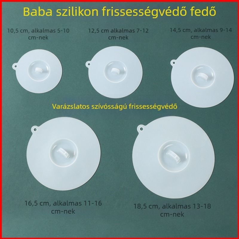 Szilikon pohárfedél szívó funkcióval – élelmiszer-biztonságos, európai szabvány, porvédő, üvegcsészéhez, teához és tálhoz