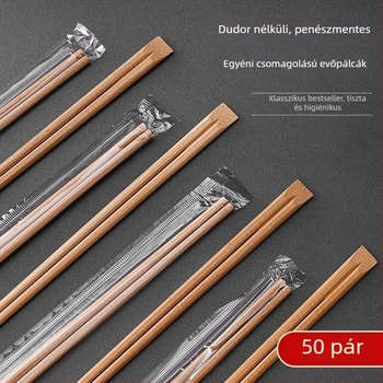 Egyszer használatos bambuszból készült evőpálcikák | anyag: bambusz; stílus: modern minimalista; dizájn: egyszerű; mennyiség: 50 pár