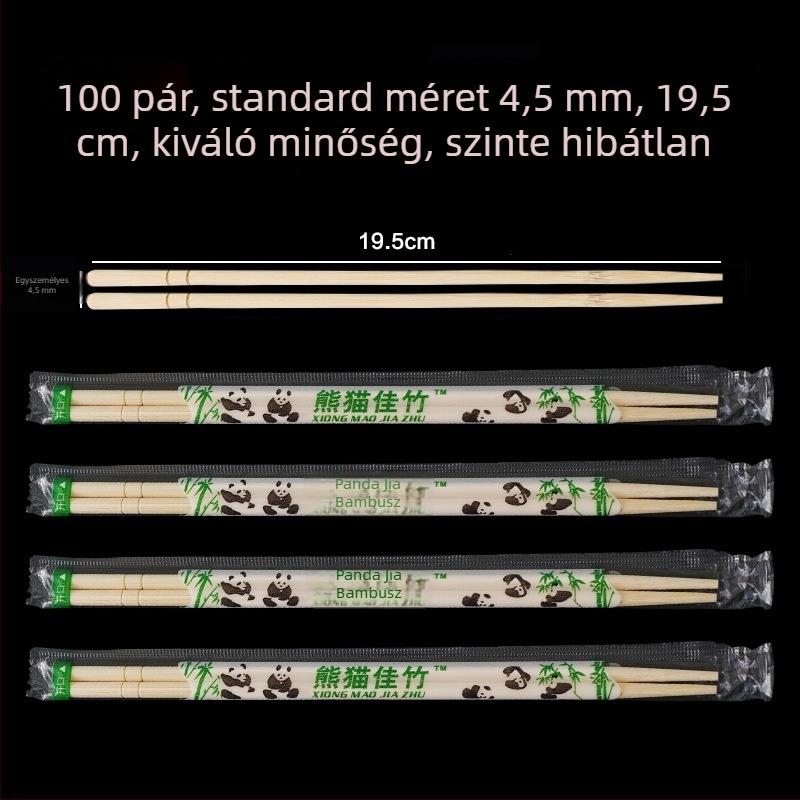 Egyszer használatos bambuszból készült evőpálcikák | anyag: bambusz; stílus: modern minimalista; dizájn: egyszerű; mennyiség: 50 pár