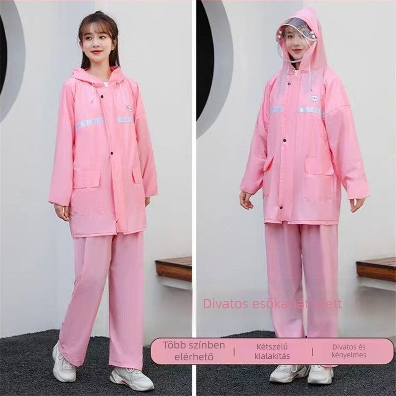 Különálló esőkabát poncsó felnőtteknek — PVC anyag, 20-es vastagság, PVC ragasztó vízálló réteg, egy személyre