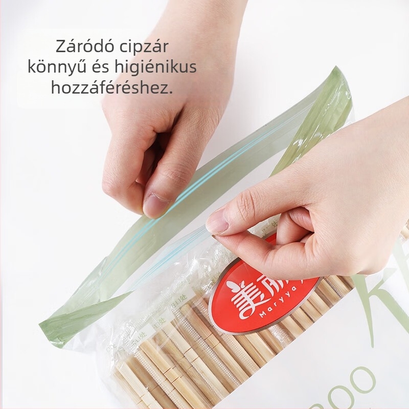 Egyszer használatos bambusz evőpálcikák, márka Beautiful and Elegant, minimalist design, 40 vagy 80 pár a csomagban, származás Chengdu