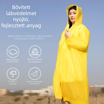 Esőponcho EVA túrázáshoz, felnőtt, 0,18 mm vastagság, EVA vízálló réteg, összekapcsolt dizájn, modern egyszerűség