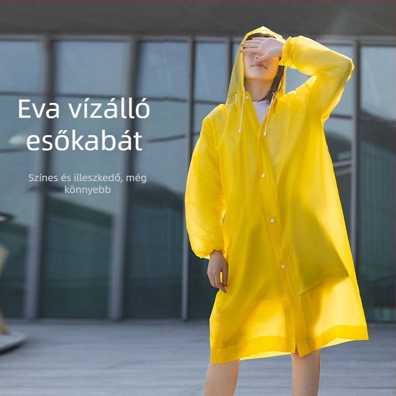 Esőponcho EVA túrázáshoz, felnőtt, 0,18 mm vastagság, EVA vízálló réteg, összekapcsolt dizájn, modern egyszerűség
