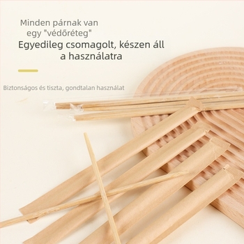 Egyszer használatos bambusz evőpálcikák, megerősített és megvastagodott kialakítással, 50 pár csomagban, független csomagolás, Guyuetiancheng márka