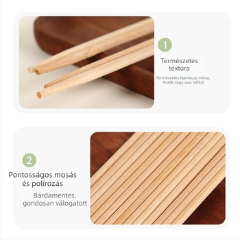 Egyszer használatos bambusz evőpálcikák, megerősített és megvastagodott kialakítással, 50 pár csomagban, független csomagolás, Guyuetiancheng márka