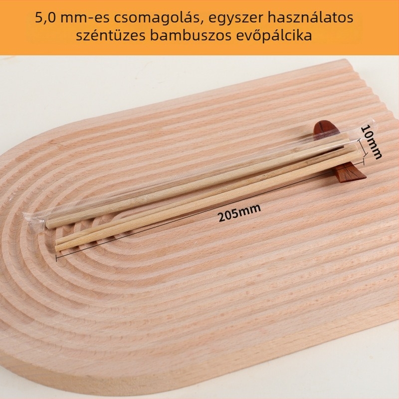Egyszer használatos bambusz evőpálcikák, megerősített és megvastagodott kialakítással, 50 pár csomagban, független csomagolás, Guyuetiancheng márka