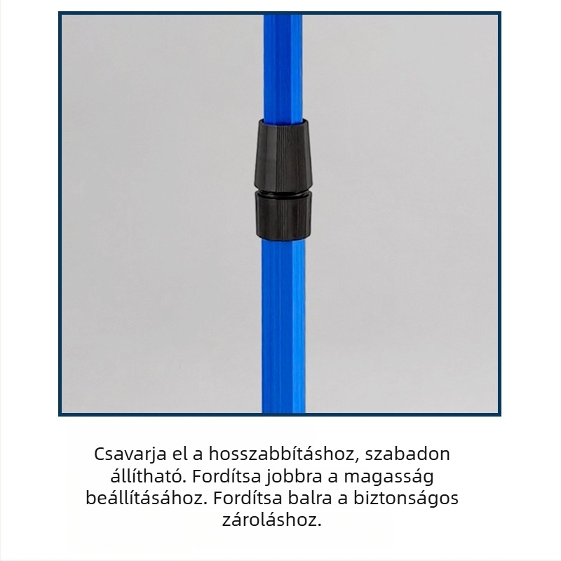 Alumíniumötvözetből készült horgász háló szilikon hálóval, visszahúzható, teherbírás 10 kg