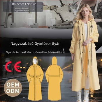 Egyszemélyes EVA esőponcsó felnőtteknek — kerékpáros esőruha teljes testfedéssel, uniszex