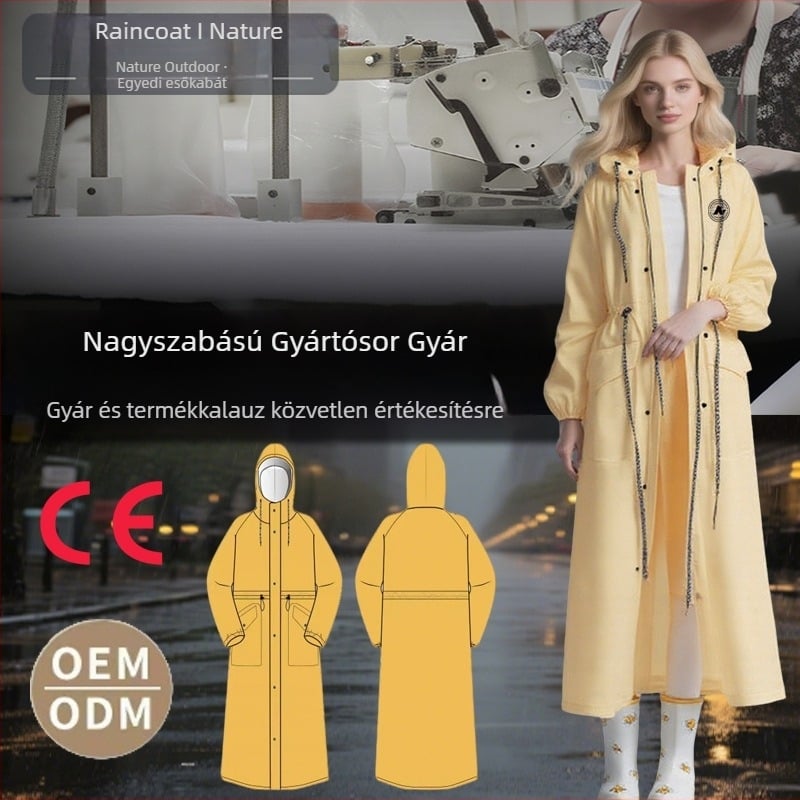 Egyszemélyes EVA esőponcsó felnőtteknek — kerékpáros esőruha teljes testfedéssel, uniszex