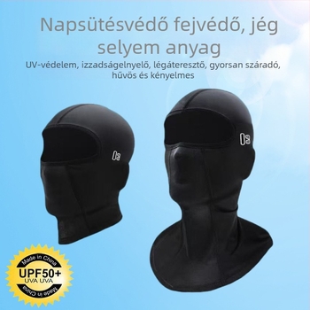 Kerékpáros maszk Ice Silk anyagból, izzadságelnyelés, szemüveglyukak, belső motorkerékpár sisak bélés, külső UV védelem