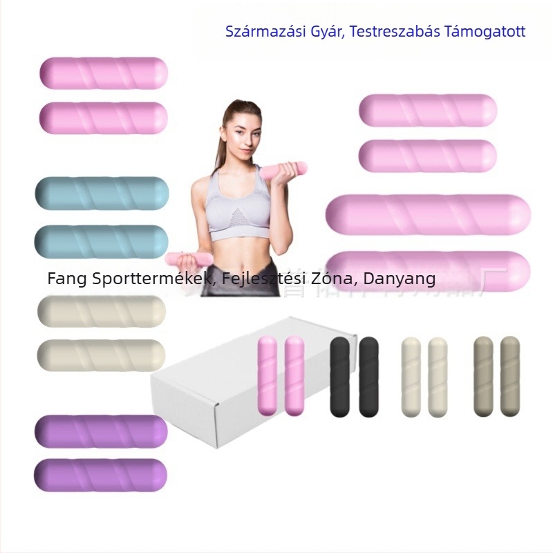 Szilikon Kar Edzés Bot – vas és szilikon ötvözet, csúszásmentes markolat, Pilates/Jóga, tömeg 2 kg páronként