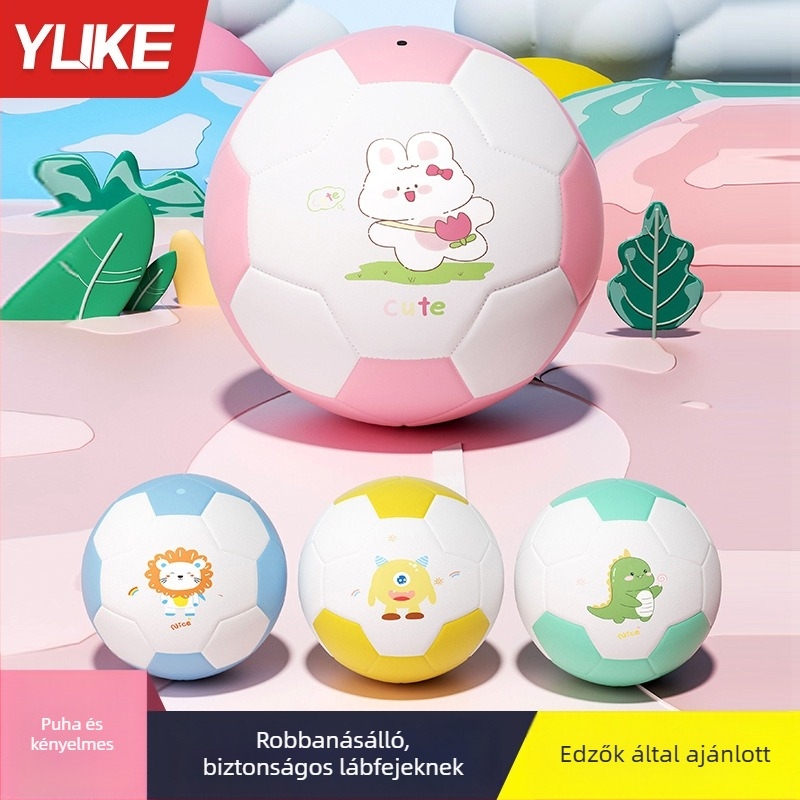 Gyermekek számára készült labdarúgó edzőlabda — PVC, gépi varrás, Yuke márka, alkalmas kosárlabda edzésekhez