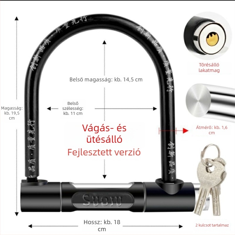 Guan ling autózár, rozsdamentes acél, modern egyszerű stílus, általános felhasználás.