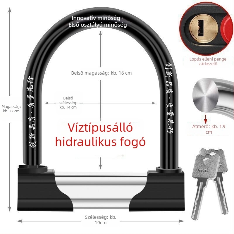 Guan ling autózár, rozsdamentes acél, modern egyszerű stílus, általános felhasználás.