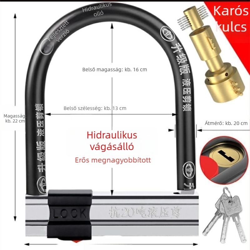 Guan ling autózár, rozsdamentes acél, modern egyszerű stílus, általános felhasználás.