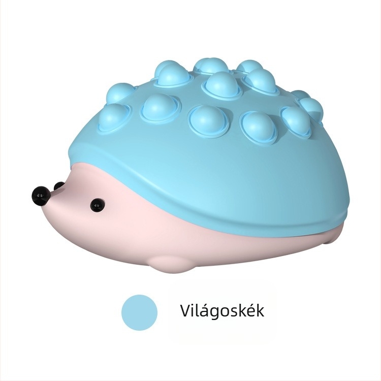 Tarajos szilikon éjszakai fény sün formában, nyomható buborékvilágítással, USB újratölthető beépített akkumulátor, gradient LED világítás, hét színű váltás, ROHS tanúsítványú