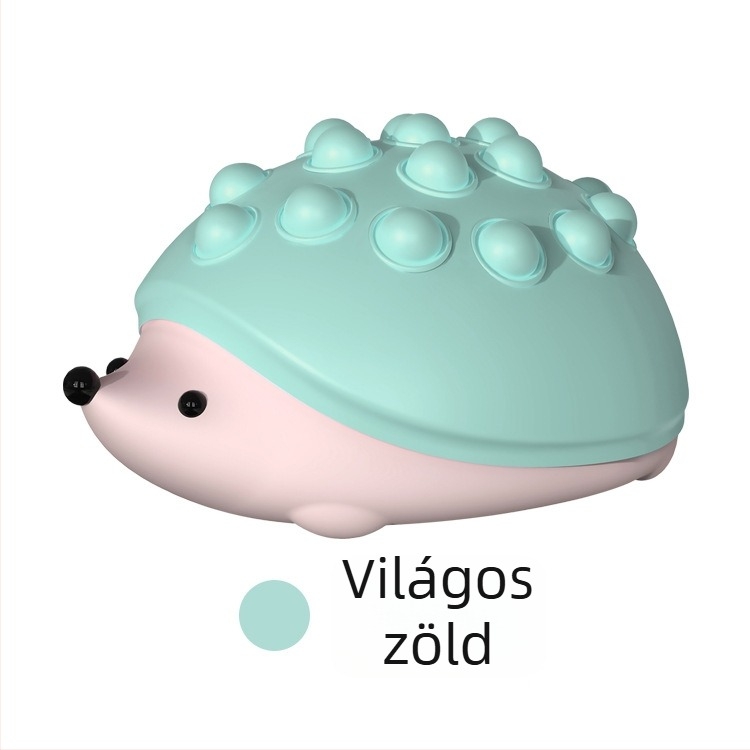Tarajos szilikon éjszakai fény sün formában, nyomható buborékvilágítással, USB újratölthető beépített akkumulátor, gradient LED világítás, hét színű váltás, ROHS tanúsítványú
