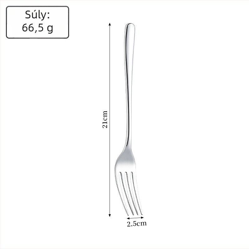 316L rozsdamentes acél étkészlet – tükörfényes polírozás, vastag kés, villa és kanál, modern minimalista stílus