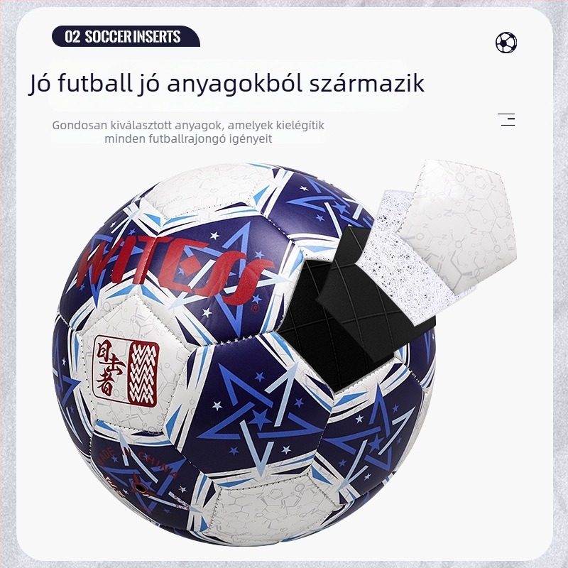 PVC futball-labda, gépi varrással, nemzeti szabvány, logó nyomtatott, testreszabható edzéshez