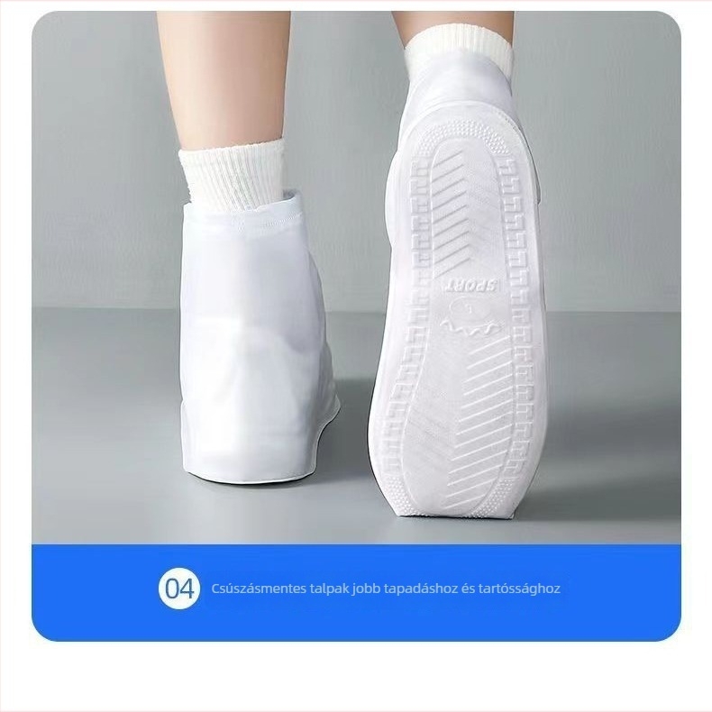 Esőcsizma védőfedők kültéri utazásokhoz — minimalist PVC anyag, vízálló, csúszásmentes, cipzár, Zhejun márka, testreszabható