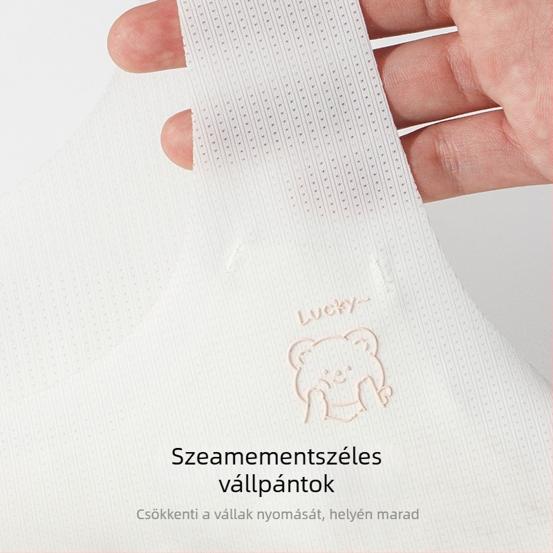 Nyári varrat nélküli melltartó lányoknak, iskolás korosztálynak, könnyű és lélegző.