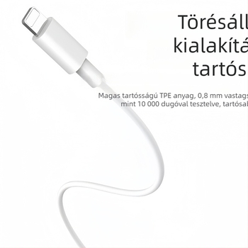 Lightning és Micro USB interfész töltőkábel, 1–2 m hosszú, TPE anyag, automatikus kikapcsolás, 12 W max.