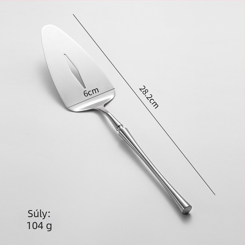 Háromszög tortás spatula, 304 rozsdamentes acél, Hemp Wheel polírozás, modern minimalista stílus, egyszínű kialakítás